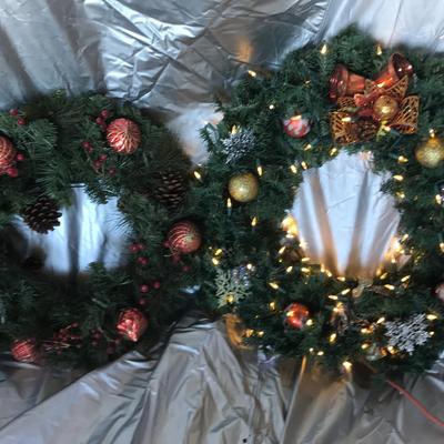 Two Holiday Wreathes