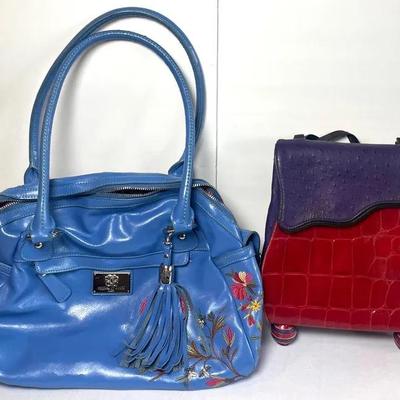 Sharif Floral Handbag & Carol Hearty Funky Purse 
