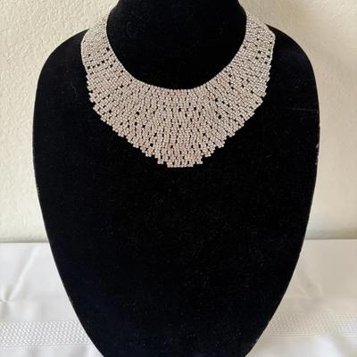 Choker With Diamond Look Chips