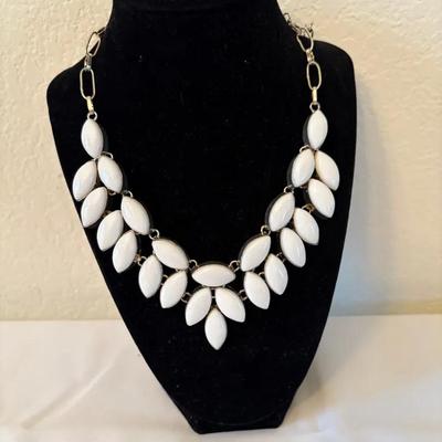 Fancy White Stone Necklace