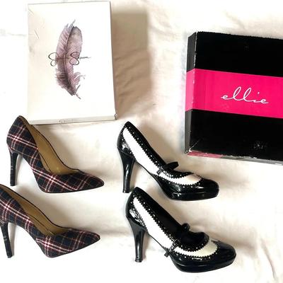 Jessica Simpson Plaid & Ellie Flapper Heels 
