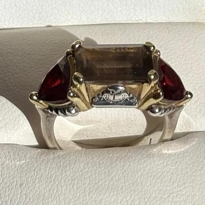 LAGOS Caviar Ring With Garnets