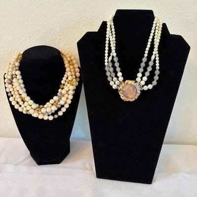Cream Colored Beaded Necklaces