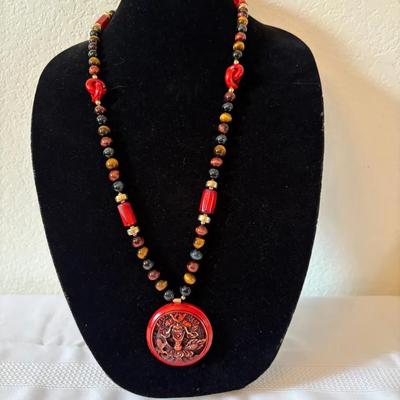 Ronjon Tigereye Beaded Necklace