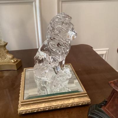 1980s crystal lion by lenox