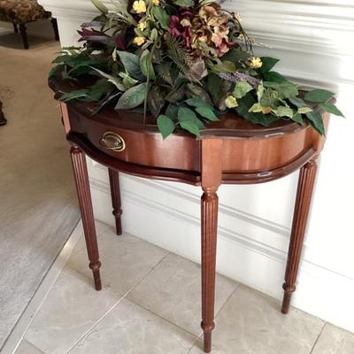 Vintage half moon console table
