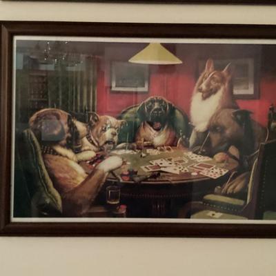 Wall art dogs playing poker by cassius marcellus coolidge 2)