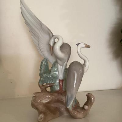 Lladro resting herons porcelain fiurine