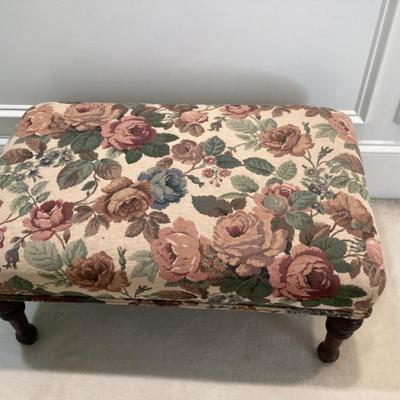 Vintage floral upholstered foodstool