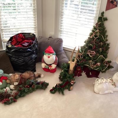 Christmas tree and greenery