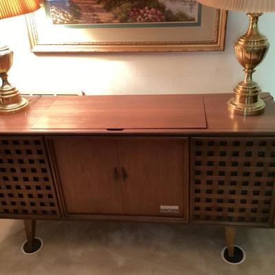 Mid century zenith stereo consol credenza buffet