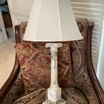 Vintage marble base table lamp