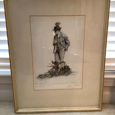 Wall art the vegetable seller by paul geissler signed