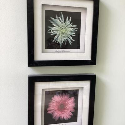 Wall art butler dahlia pink and green floral prints