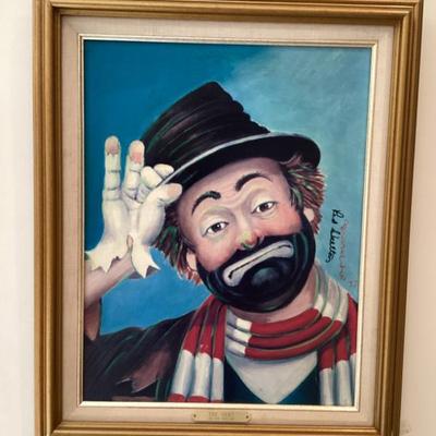 Wall art red skelton freddie signed lithograth