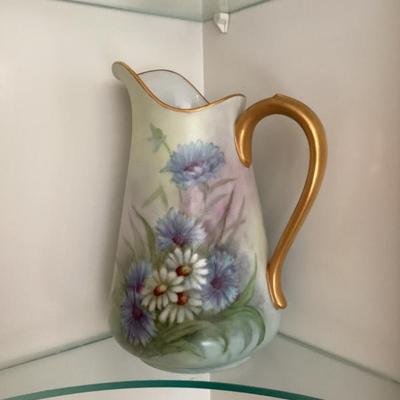 Vintage hand painted porcelain pitcher nippon