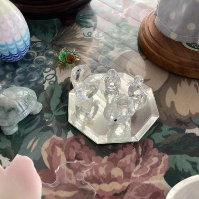Swarovski swans crystal figurines