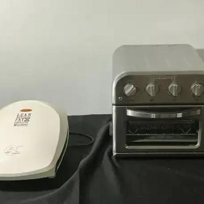 George Foreman Lean Mean Grill & Cuisinart Air Fryer Toaster Oven Set