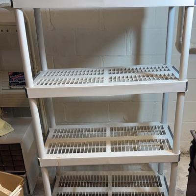 4-Tier White Plastic Ventilated Storage Rack(2)