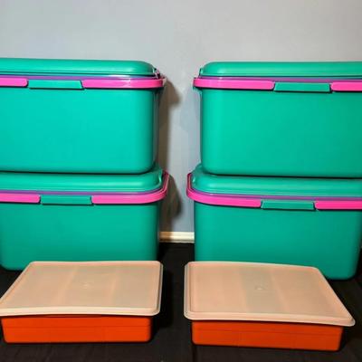 Old School CraftStor and Tupperware Modular Storage Bin Collection