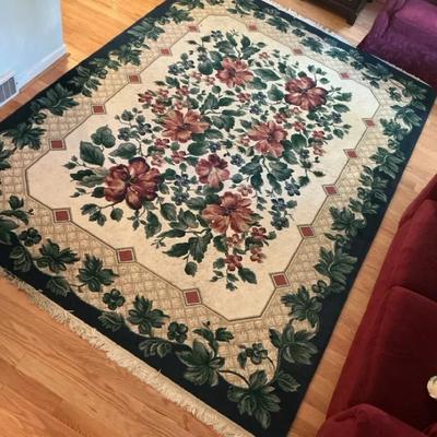 Esteem “Enchantment Navy” Floral Area Rug With Accent Rug– 7’8” x 11’2” 