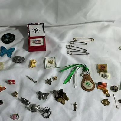 Pin and Brooch Collection with Girl Scout Memorabilia