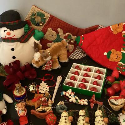 Assorted Holiday Items And Ornaments