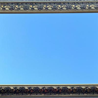 31.5" X 43.5" Decorative Gold Tone Beveled Mirror