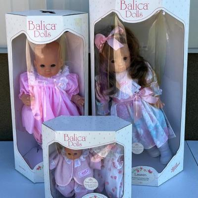 (3) Balica Dolls In Original Boxes - Lauren 20.5", Kimberly 9", And Jessica 17"