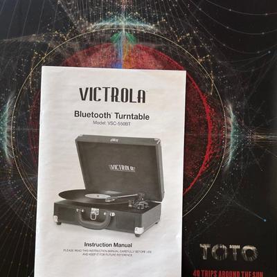 Victrola Bluetooth Turn Table Model VSC-550BT In Box With Toto Forty Trips Around The Sun Double Album