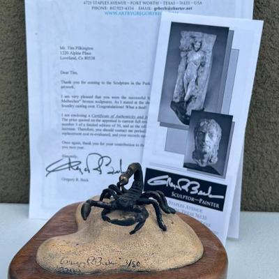 Gregory R. Beck Limited Edition Bronze " El Malechor" 3 Of 50 With COA