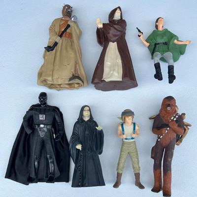 (7) Late 1990's Applause China Star Wars Plastic Figurines