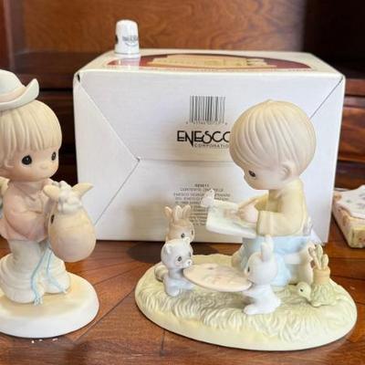 (7) Precious Moments OIB - Church, Cowboy And Horse, He Is My Inspiration, Christmas Ornament, Pin, And More