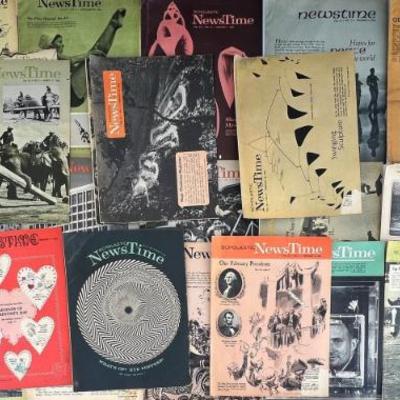Assorted 1960's Scholastic New Time Magazines (as Is)