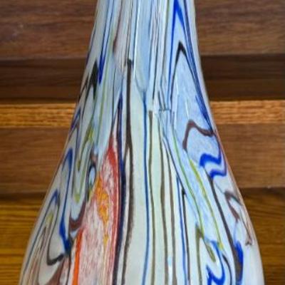 Multi Color Art Glass 15" Vase