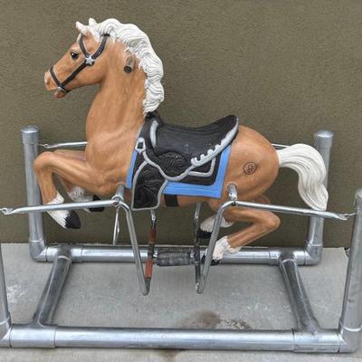 Vintage Spring Rocking Horse With Hand Made Frame