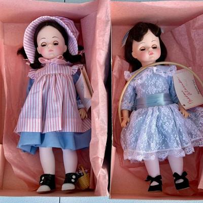 (2) Madame Alexander Dolls With Boxes - Renoir Girl With Hoop 1574 And Rebecca 1586