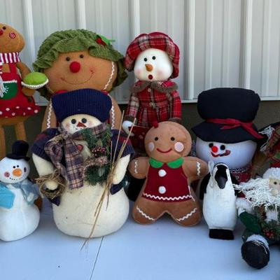 Holiday Decor - Ginger Bread, Santa, Door Stops, Stuffed, And More