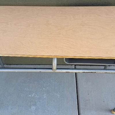 Vintage Smith System Laminate Top Metal Base School Desk Weld School District RE1