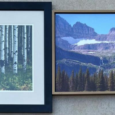 (2) Mountain Landscape Photograph Prints In Frame - (1) Lori Huff