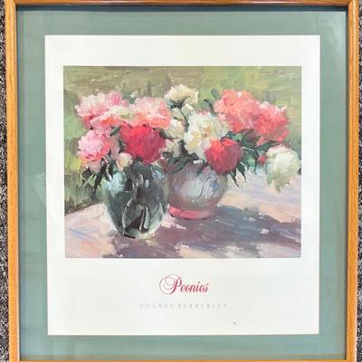 29.25" X 31.25" Ovanes Berberian Peonies Print In Glass Front Frame