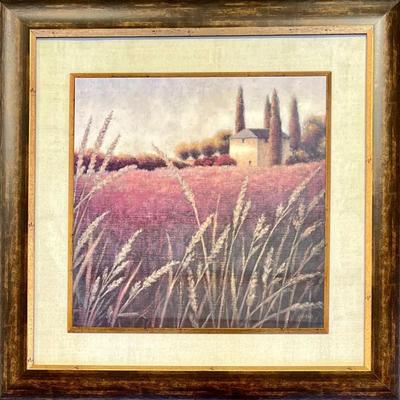 31" X 31" James Wiens Tuscan Field II Framed Print With Glass Front