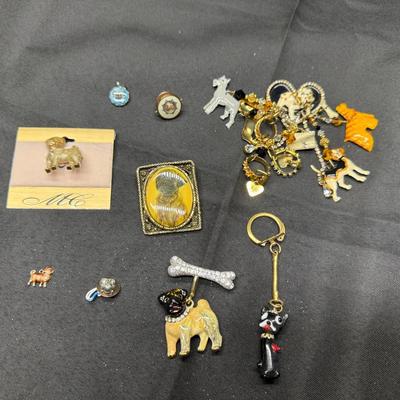 Pug Lover Jewelry Lot | Pug Brooches, Pins, Charms & Keychains | Enamel & Rhinestone
