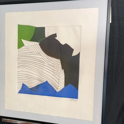 Bertrand Dorny | Embossed Lithograph 24/50 | Abstract Modern Art | Mourlot Paris | Signed