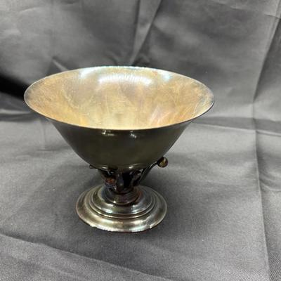 Sterling Silver Georg Jensen Footed Louvre Bowl | Denmark | 425g Total Weight