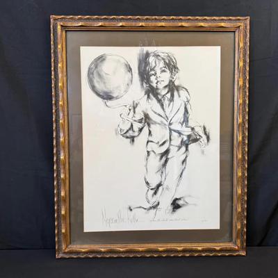 Hyacinthe Kuller “Where the Child Wandered Alone” | Signed & Titled Framed Lithograph