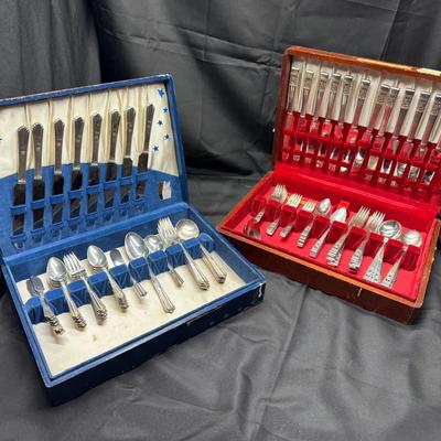 Community Plate & Stratford Plate Silverplate Flatware Sets in Cases | 2 Services