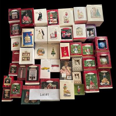Lot 1:  82 Christmas Ornaments- Hallmark Keepsakes, Margaret Furlong, and more. 