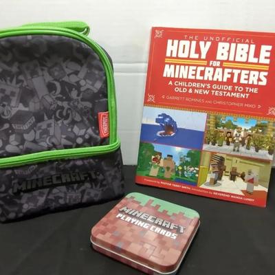 Minecrafter Lunch Bag  Cards And Holy Bible For Minecrafters 