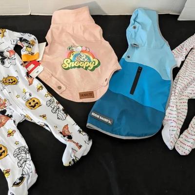 Small Dog Outfits (Snoopy, Eddie Bauer) and Infant PJ's (Snoopy Halloween, Christmas)